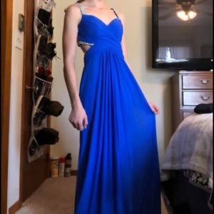 Elegant electric blue dress